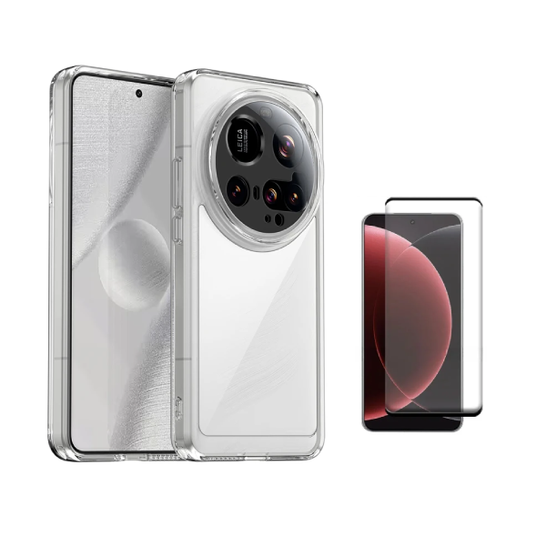 Kit Capa Super Proteção + Película de Vidro Temperado Gorilasglass GIFT4ME Para Xiaomi 15 Ultra - Transparente