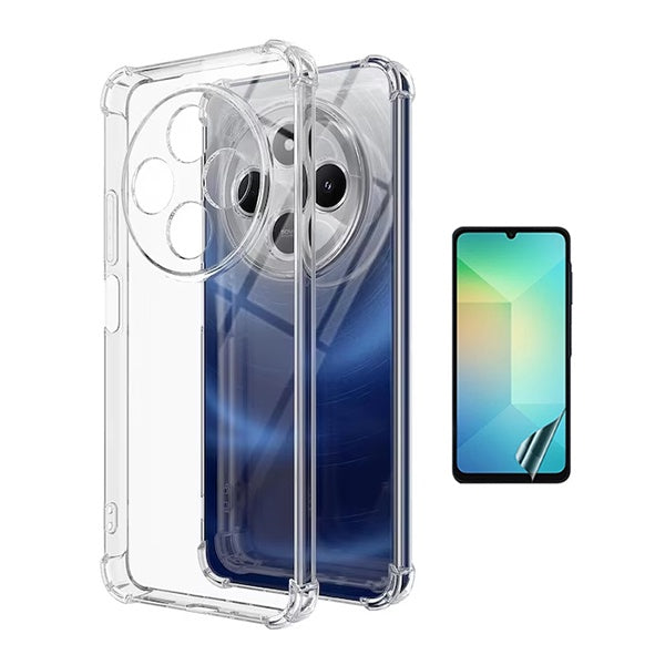 Kit Capa Traseira Super Proteção + Película de Hydrogel Frente Transparente Gift4Me Para Xiaomi Redmi A4 - Transparente