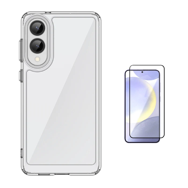 Kit Capa Super Proteção + Película de Vidro Temperado Gorilasglass GIFT4ME Para Samsung Galaxy S25 Edge - Transparente