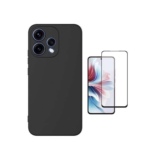 Kit Película de Vidro Temperado Gorilasglass + Capa Proteção Silicone GIFT4ME Para Oppo Reno15 - Preto