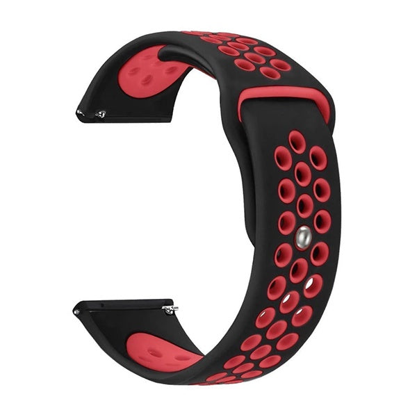 Bracelete Desportiva GIFT4ME Para Garmin Forerunner 970 - Preto / Vermelho