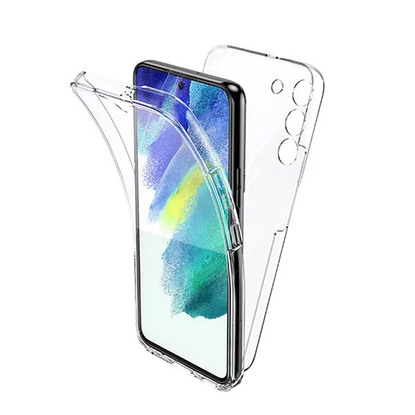 Kit Capa 360° Proteção Frente e Verso + 1 Handholder + 1 Suporte Handholder Branco GIFT4ME Para Oppo A5 4G - Transparente/Branco