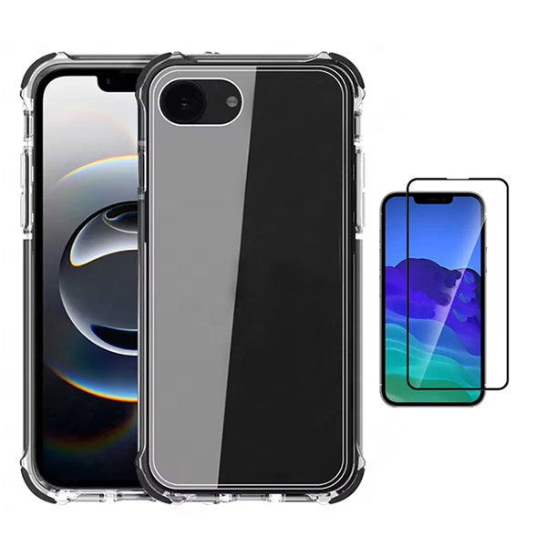 Kit Capa Super Proteção + Película de Vidro Temperado Gorilasglass GIFT4ME Para Apple iPhone 17e - Transparente