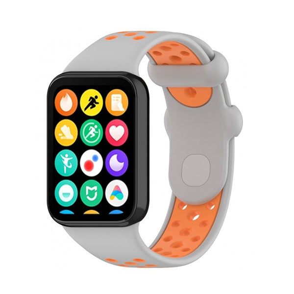 Bracelete Desportiva GIFT4ME Para Xiaomi Band 9 Pro - Cinza / Laranja