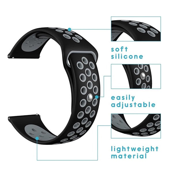 Bracelete Desportiva GIFT4ME Para Amazfit Balance 2 - Preto / Cinza