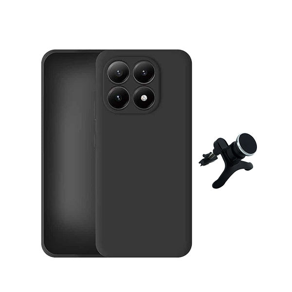 Kit Suporte Magnético Com Pernas + Capa Proteção Silicone GIFT4ME Para Xiaomi 17 5G - Preto