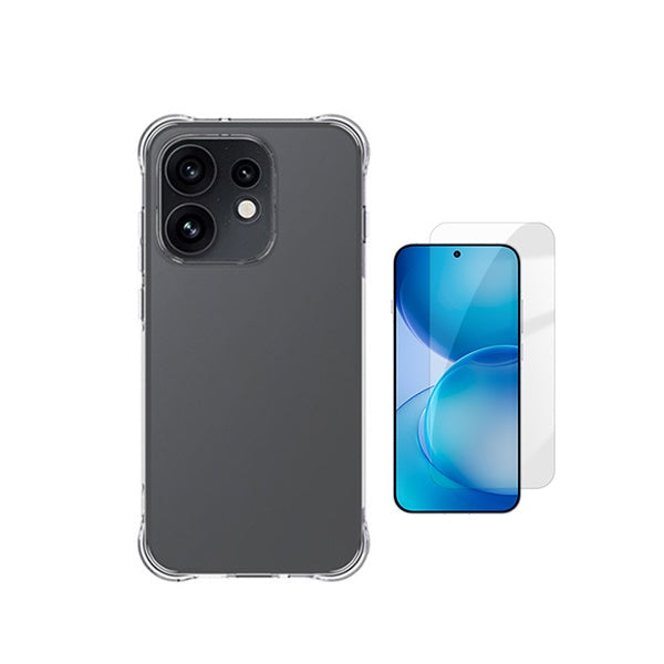 Kit Capa Super Proteção + Película de Vidro Temperado GIFT4ME Para Oppo Reno16 - Transparente
