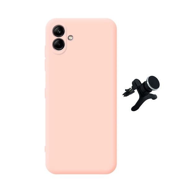Kit Suporte Magnético Com Pernas + Capa Proteção Silicone Gift4Me Para Samsung Galaxy M13 5G - Rosa