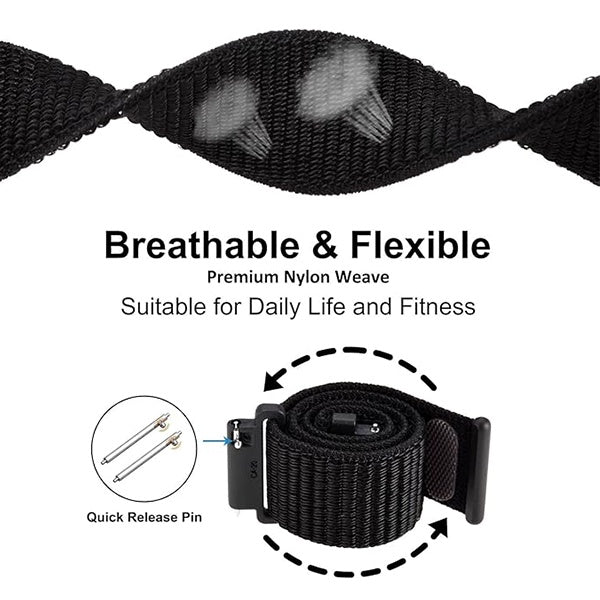 Bracelete Nylon GIFT4ME Para Coros Apex 2 Pro - Preto