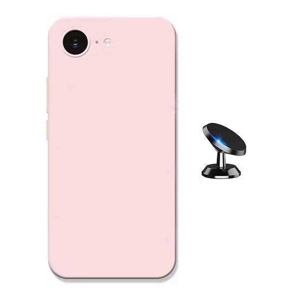Kit Suporte Magnético + Capa Proteção Silicone GIFT4ME Para Apple iPhone 17e - Rosa