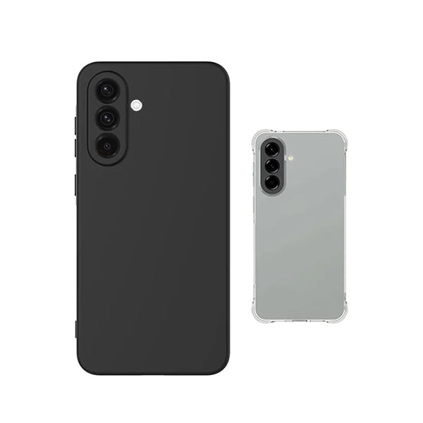 Kit Capa Proteção Silicone + Super Proteção GIFT4ME Para Samsung Galaxy A37 5G - Preto / Transparente