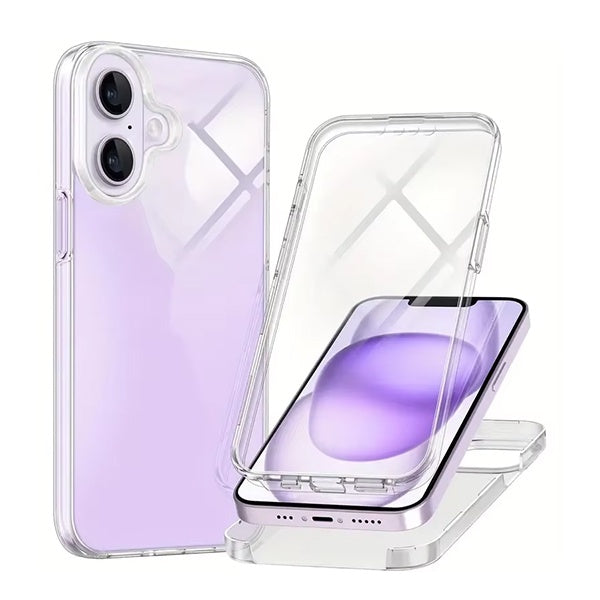 Capa 360° Proteção Frente e Verso Gift4Me Para Apple iPhone 16 Plus - Transparente