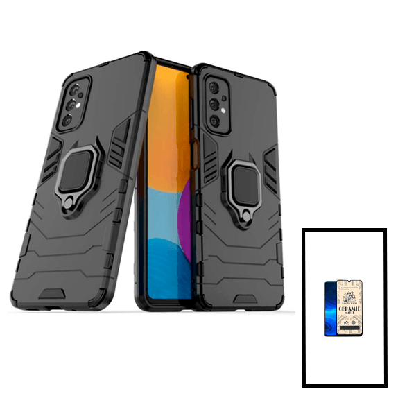 Kit Vidro Temperado Ceramica Full Cover + Capa de Proteção Militar Magnética para Samsung Galaxy A23 5G - Preto