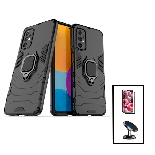 Kit Película de Vidro Temperado GorilasGlass + Capa de Proteção Militar Magnética + Suporte Magnético para Samsung Galaxy A23 5G - Preto