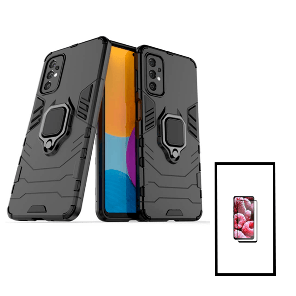 Kit Película de Vidro Temperado GorilasGlass + Capa de Proteção Militar Magnética para Samsung Galaxy A23 5G - Preto