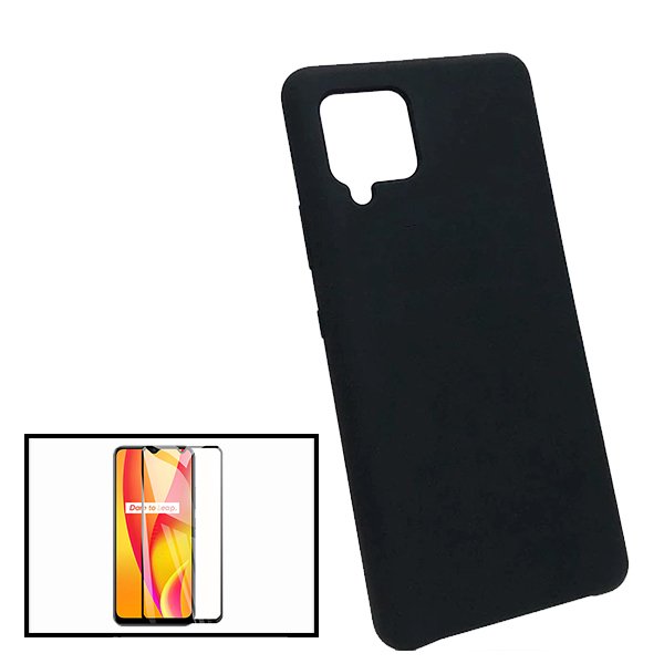 Kit Película de Vidro Temperado GorilasGlass + Capa Proteção Traseira Silicone para Samsung Galaxy M42 5G