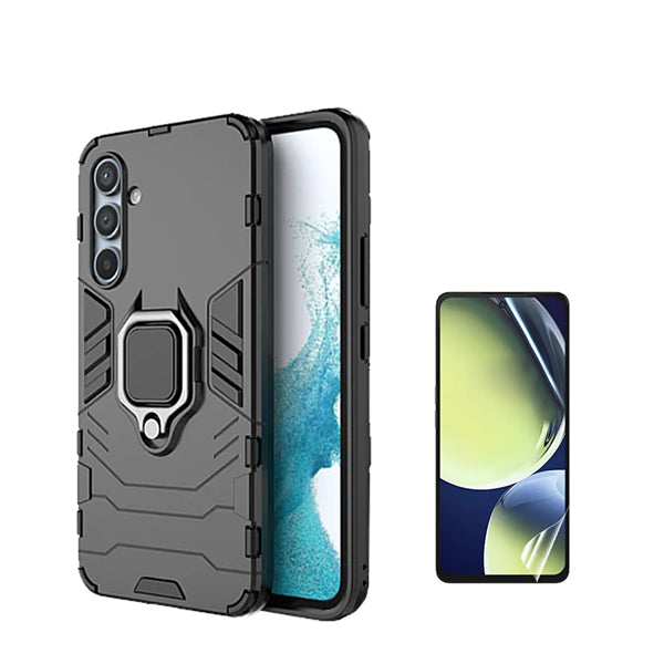 Kit Película Protectora de Hydrogel Frente + Capa de Proteção Militar Magnética Phonecare para Samsung Galaxy S23 FE - Preto