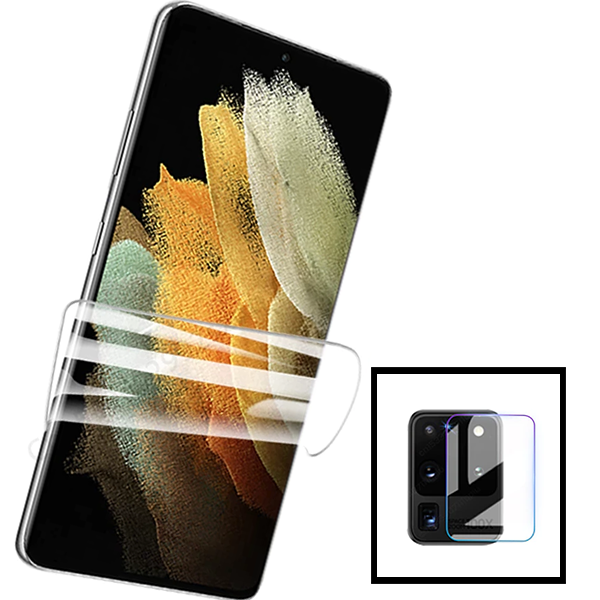 Kit Película Protectora de Hydrogel Frente + Câmara para Samsung Galaxy A60