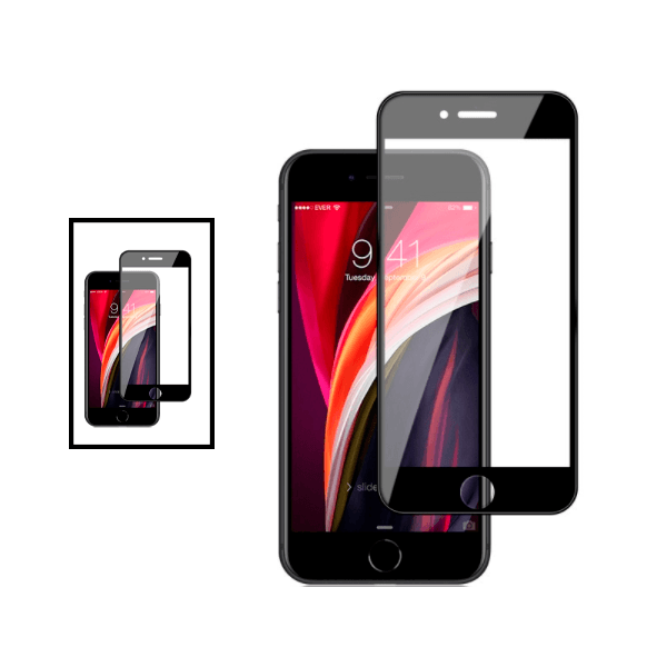 Kit 2 Película de Vidro Temperado GorilasGlass para Apple iPhone SE 2022 - Transparente/Preto
