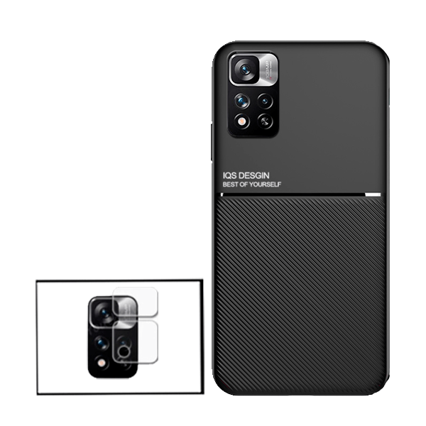 Kit Capa Traseira Magnética Anti Choque + Película Câmara Traseira para Xiaomi Redmi Note 11 Pro+