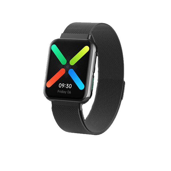 Bracelete Milanese Com Fecho Magnético para Oppo Watch 41mm - Preto