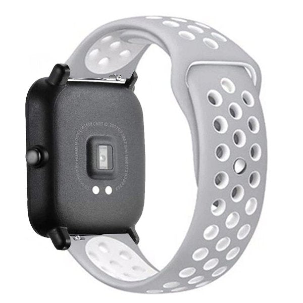 Bracelete Desportiva para Garmin Fenix 7 - Solar Edition 47mm - Cinza / Branco
