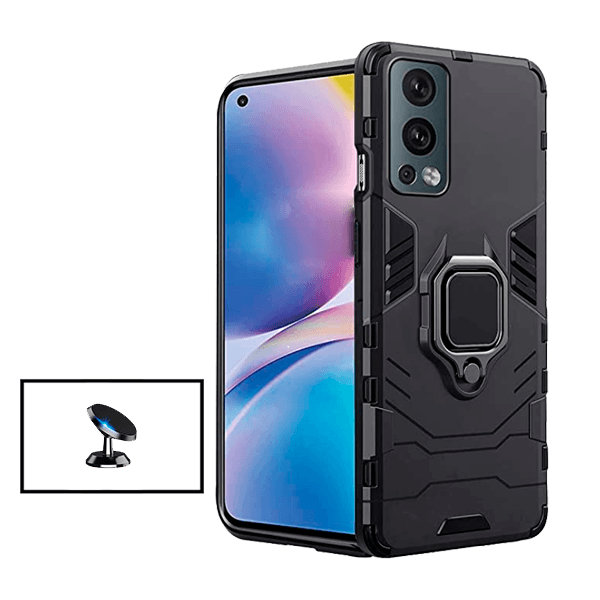 Kit Suporte Magnético + Capa de Proteção Militar Magnética para Oneplus Nord 2 5G