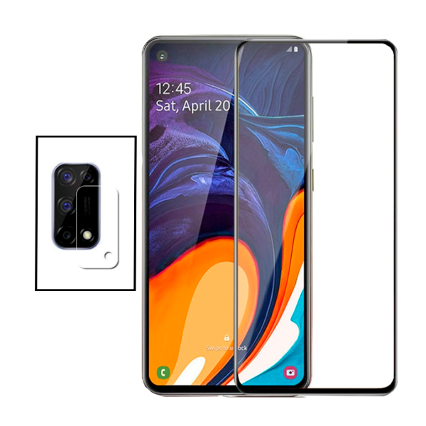 Kit Película Protectora para Câmara Traseira + Película de Vidro Temperado GorilasGlass para Realme V5 5G