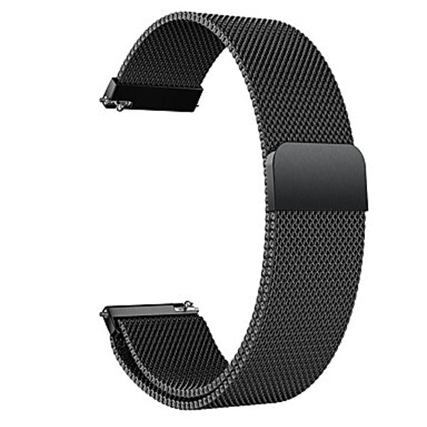 Bracelete Milanese Com Fecho Magnético para Realme Watch S Pro - 46mm - Preto
