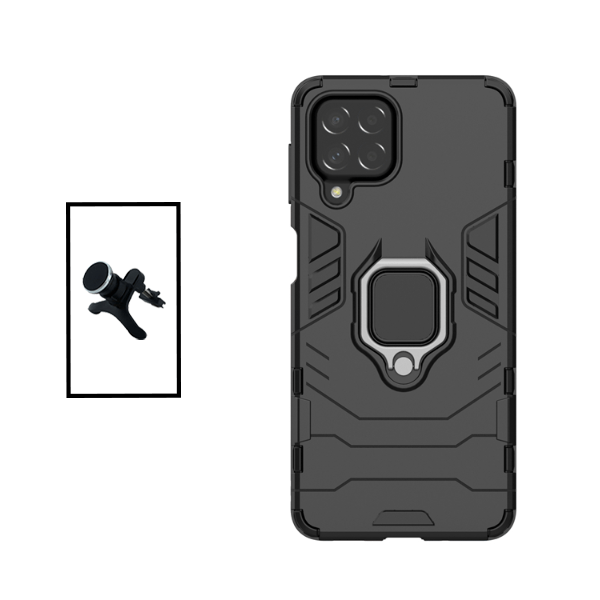 Kit Suporte Magnético Com Pernas + Capa de Proteção Militar Magnética para Samsung Galaxy M53 - Preto