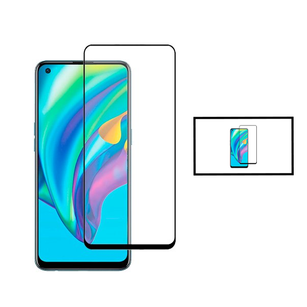 Kit 2 Película de Vidro Temperado GorilasGlass para Oppo Reno7 Lite - Transparente/Preto