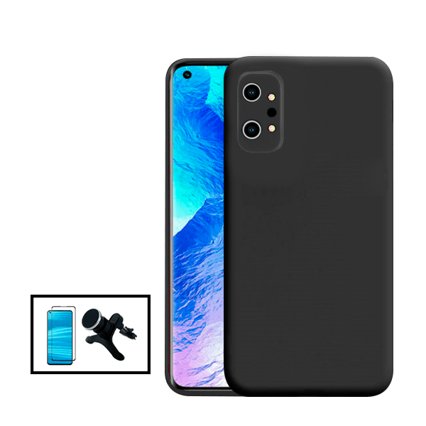 Kit Película de Vidro Temperado GorilasGlass + Capa Proteção Traseira Silicone + Suporte Magnético Com Pernas para Realme GT Neo2