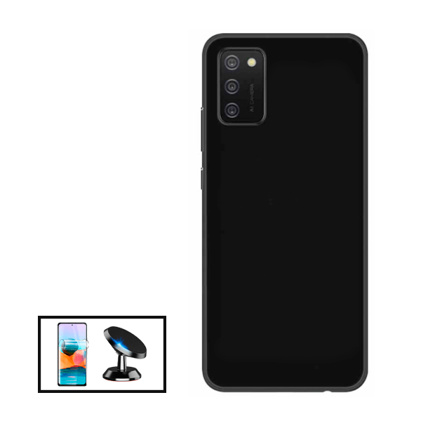 Kit Película Protectora de Hydrogel Frente + Capa Proteção Traseira Silicone + Suporte Magnético para Nokia G11 - Preto