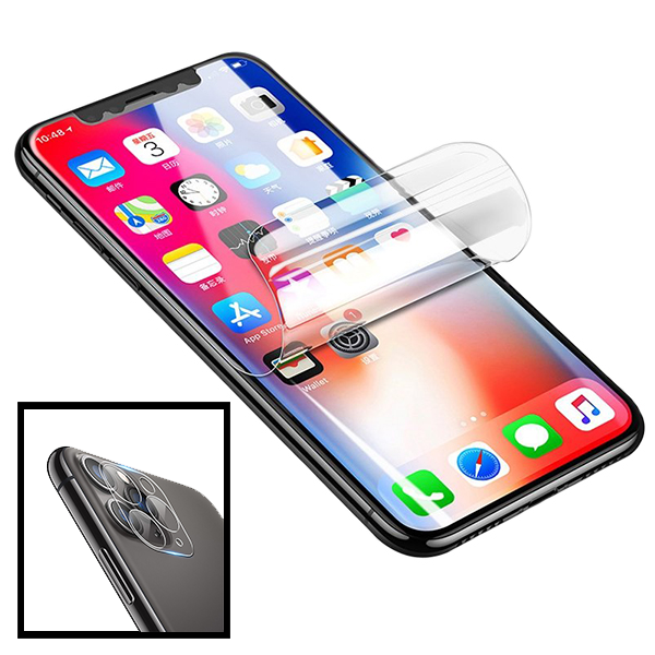 Kit Película Protectora de Hydrogel Frente + Câmara para Apple iPhone XR