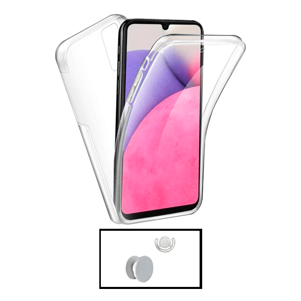 Kit Capa 360° Proteção Frente e Verso + 1 HandHolder + 1 Suporte HandHolder Branco para Samsung Galaxy A33 5G