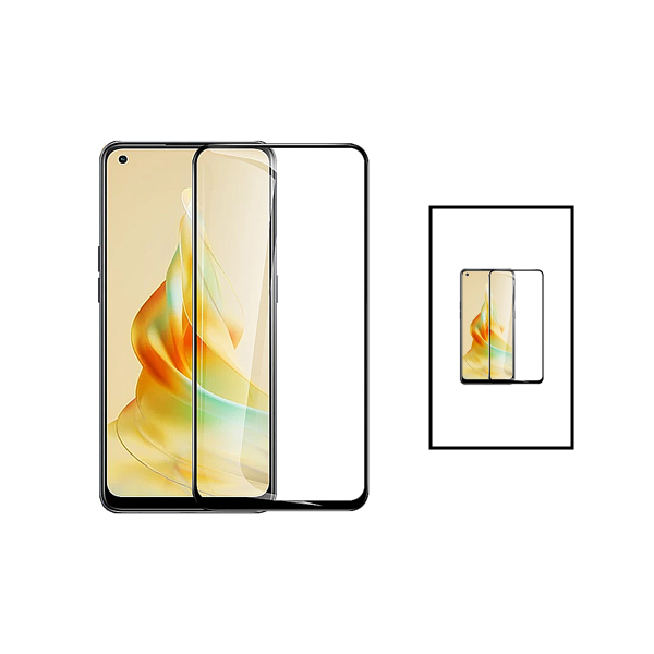 Kit 2 Película de Vidro Temperado GorilasGlass para Oppo Reno 8T 4G - Transparente/Preto
