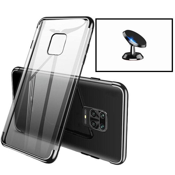 Kit Suporte Magnético + Capa Proteção Traseira Super Slim para Xiaomi Redmi Note 10 Lite - Preto