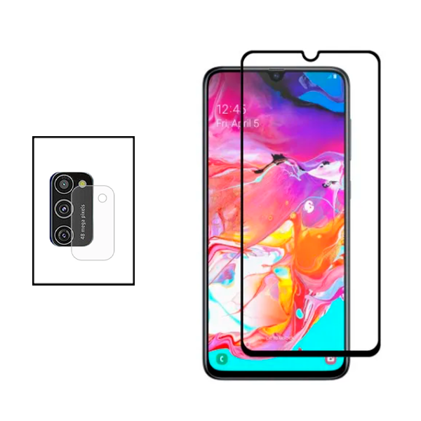 Kit Película Protectora para Câmara Traseira + Película de Vidro Temperado GorilasGlass para Samsung Galaxy M21