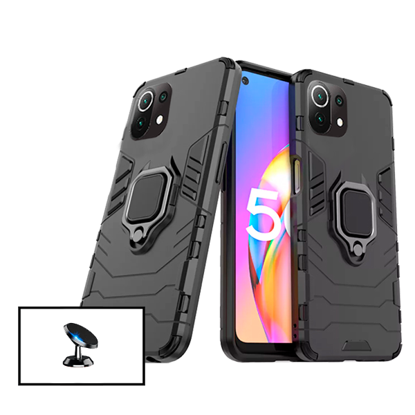 Kit Suporte Magnético + Capa de Proteção Militar Magnética para Xiaomi Mi 11 Pro