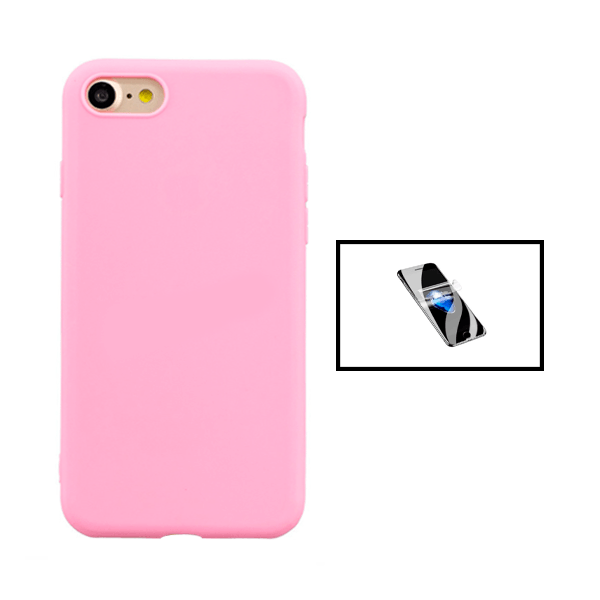 Kit Película de Hydrogel + Capa Proteção Traseira Silicone para Apple iPhone SE 2022 - Preto