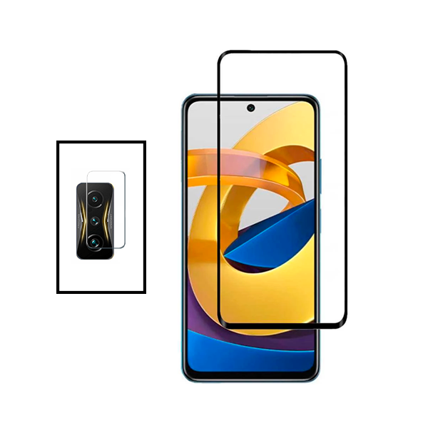 Kit Película Protectora para Câmara Traseira + Película de Vidro Temperado GorilasGlass para Xiaomi Redmi K50 Gaming - Transparente/Preto