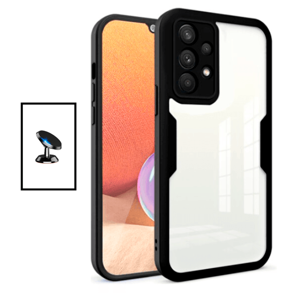 Kit Capa 360° Proteção Frente e Verso + Suporte Magnético para Samsung Galaxy A53 5G - Preto
