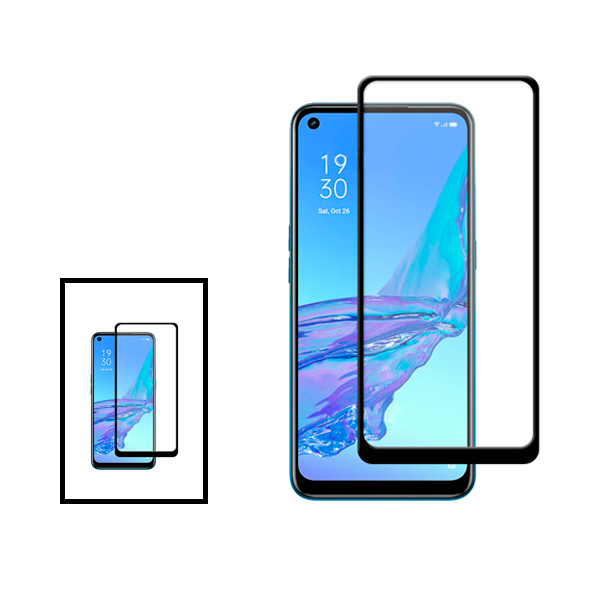 Kit 2 Película de Vidro Temperado GorilasGlass para Oppo A96 - Transparente/Preto