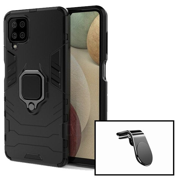 Kit Suporte de Carro Magnético L + Capa de Proteção Militar Magnética para Samsung Galaxy M12