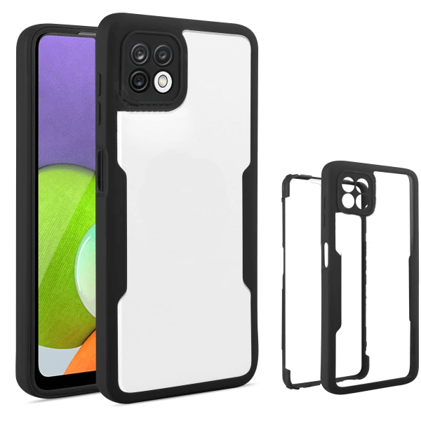 Capa 360° Proteção Frente e Verso para Samsung Galaxy A22 5G - Preto