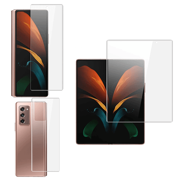 Kit Película Protectora de Hydrogel Frente + Frente Large + Verso para Samsung Galaxy Z Fold2 5G