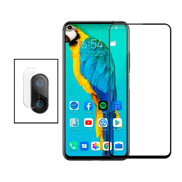 Kit Película Protectora para Câmara Traseira + Película de Vidro Temperado GorilasGlass para Huawei P Smart Z