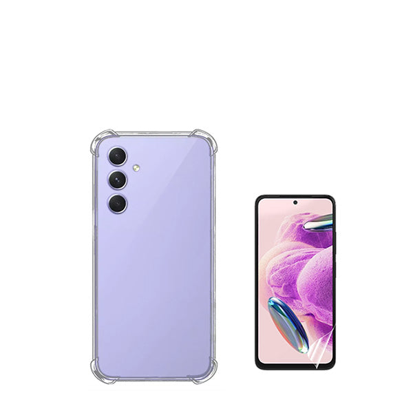 Kit Capa Traseira Super Proteção + Película de Hydrogel Frente Transparente GIFT4ME para Samsung Galaxy A55 5G - Transparente