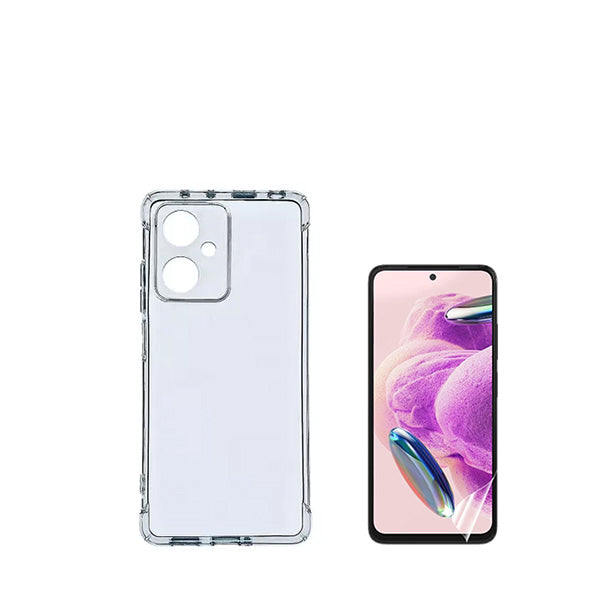 Kit Capa Traseira Super Proteção + Película de Hydrogel Frente Transparente GIFT4ME para Oppo A79 5G - Transparente