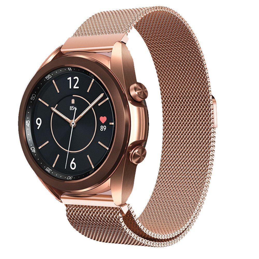Bracelete Milanese Com Fecho Magnético para Samsung Galaxy Watch4 Bluethtooth - 44mm - Rosa